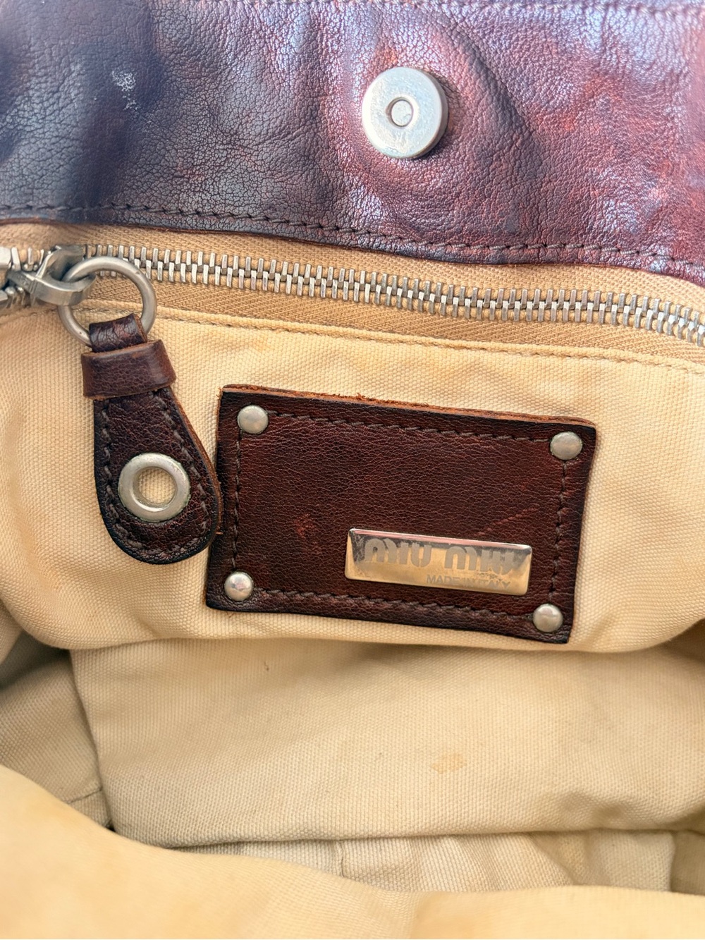Miu Miu Archive 2006 Leather Flower Pocket Bag - Picture 8 of 11